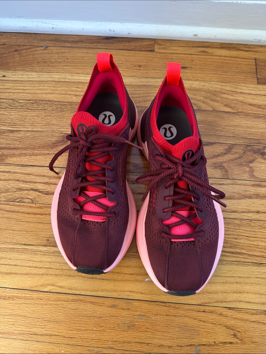 Lululemon Athletica Women's Burgundy And Hot Pink Running Sneakers